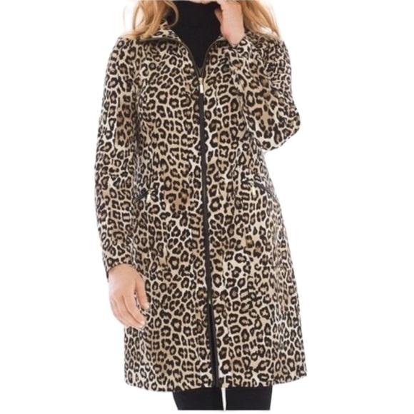 Chico’s Animal Print Long Jacket - Picture 1 of 9